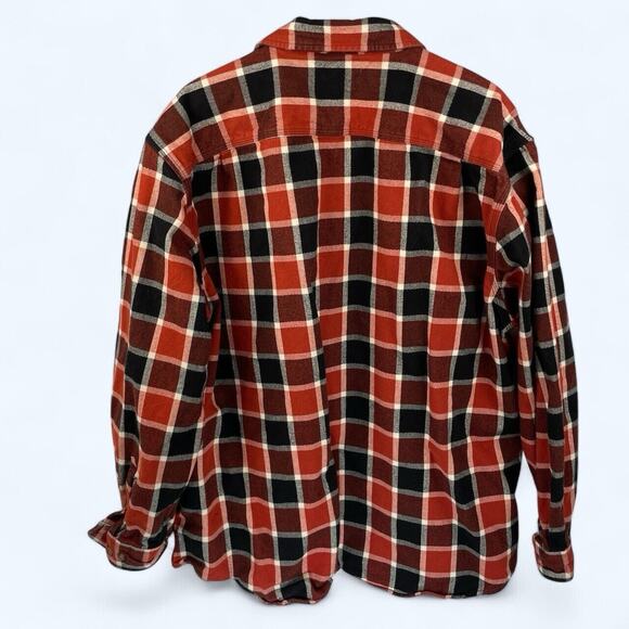 Carhartt Men's Flannel Shirt XXL Hubbard Button Up Plaid Red Workwear 101924 - Picture 2 of 6